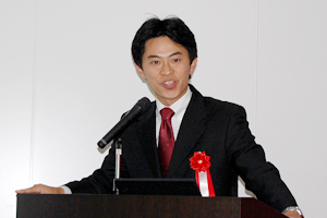 落合 文四郎氏/講演 photo