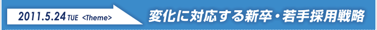 5/24(火）変化に対応する新卒・若手採用戦略
