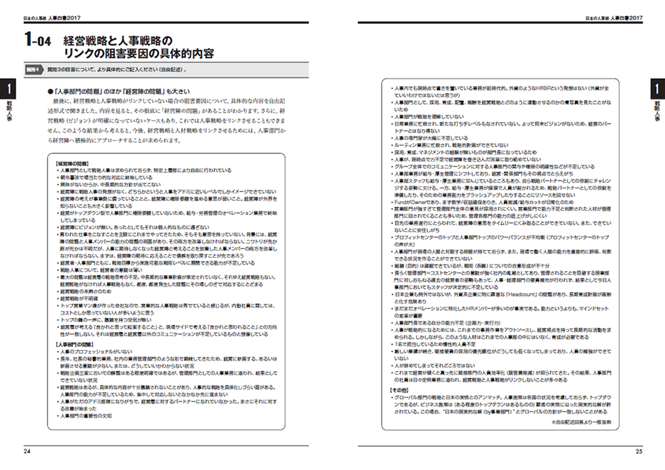 『人事白書2017』サンプルページ(1.戦略人事)
